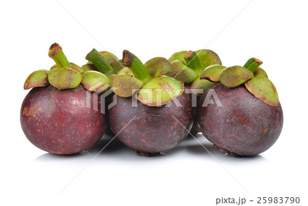 Mangosteen on white background 25983790