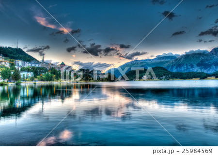 St. Moritz - Switzerland, at sunset 25984569