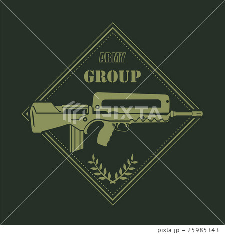 Firearm logo template. Guns, rifles badge. Firearm logo template. Guns, rifles badge. 25985343