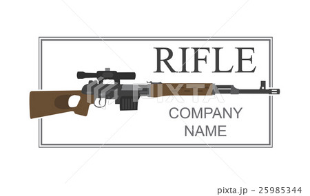 Firearm logo template. Guns, rifles badge Firearm logo template. Guns, rifles badge 25985344