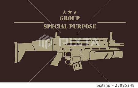 Firearm logo template. Guns, rifles badge 25985349