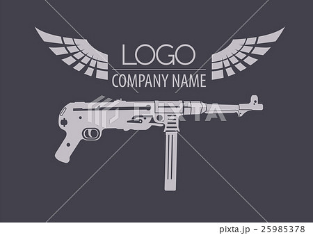 Firearm logo template. Guns, rifles badge Firearm logo template. Guns, rifles badge 25985378