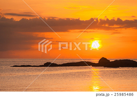 Sunset scene in koh phangan, Surat Thani, Thailand 25985486