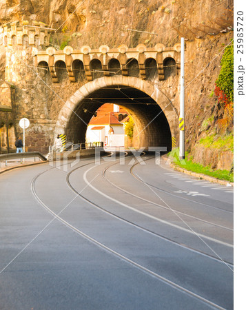 Road tunnel under Vysehrad Hill in Prague Road tunnel under Vysehrad Hill in Prague 25985720