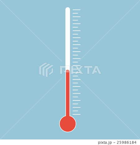Thermometers in flat style and thermometer icon,  25986184