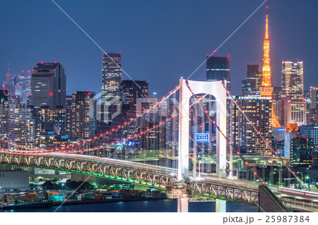 東京ウォーターフロント 夜景の写真素材