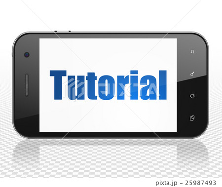 Studying concept: Smartphone with Tutorial on Studying concept: Smartphone with Tutorial on 25987493