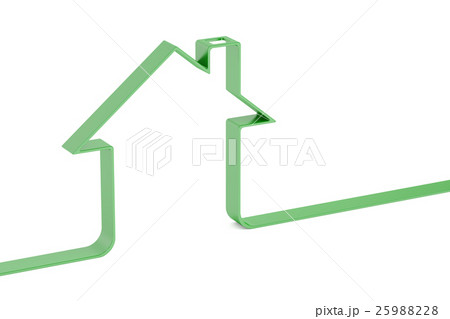 green home logotype, 3D rendering green home logotype, 3D rendering 25988228