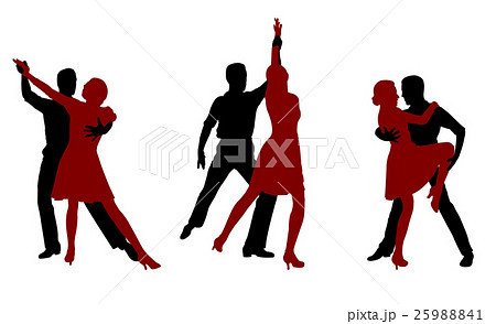 Tango Dancers Silhouettesのイラスト素材