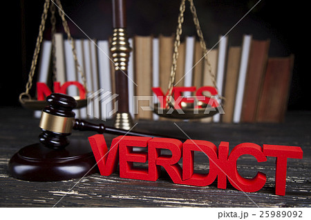 Verdict, Court gavel,Law theme, mallet of judge 25989092