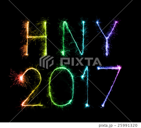 2017 Happy New Year firework sparklers 25991320