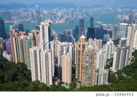 Hong Kong city, view from The Peak 25992453