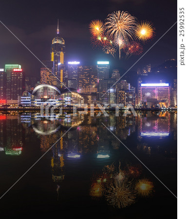 Fireworks Festival over Hong Kong city Fireworks Festival over Hong Kong city 25992535
