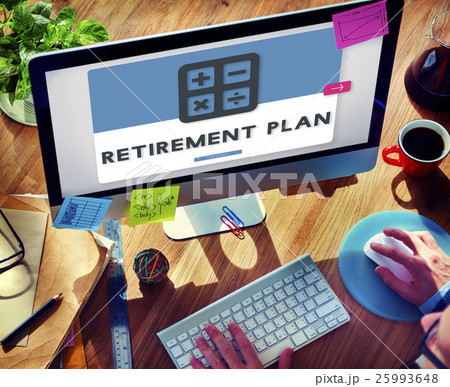 Retirement Plan Accounting Calculating Concept Retirement Plan Accounting Calculating Concept 25993648