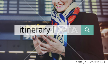 Itinerary Aboard Boarding Passenger Tourism Concept Itinerary Aboard Boarding Passenger Tourism Concept 25994591