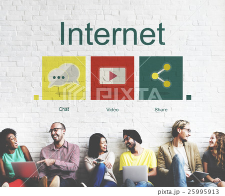 Internet Social Network Connection Concept 25995913