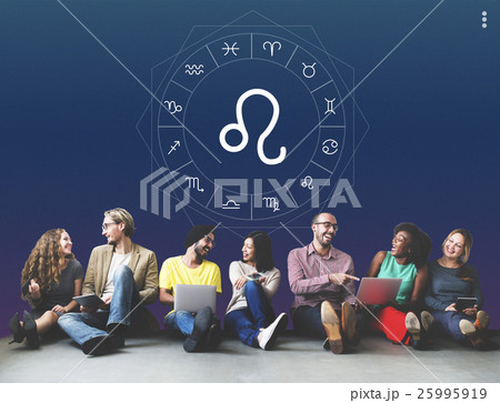 Leo Horoscope Zodiac Fortune Graphic Concept Leo Horoscope Zodiac Fortune Graphic Concept 25995919
