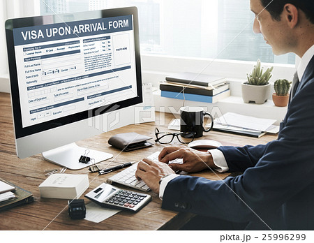 Visa Upon Arrival Form Immigration Concept 25996299