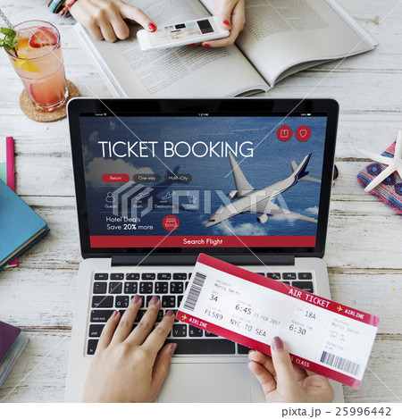 Air Ticket Flight Booking Concept Air Ticket Flight Booking Concept 25996442