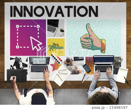 Colleagues Graphic Working Together Concept 25996597