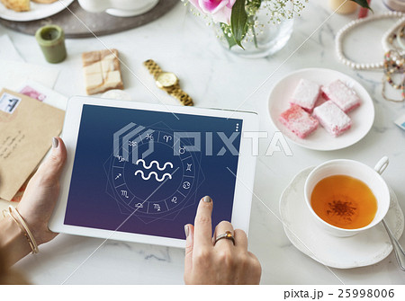 Aquarius Horoscope Fortune Zodiac Prediction Graphic Concept Aquarius Horoscope Fortune Zodiac Prediction Graphic Concept 25998006
