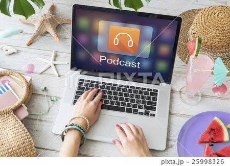 Digital Music Streaming Multimedia Entertainment Online Concept Digital Music Streaming Multimedia Entertainment Online Concept 25998326
