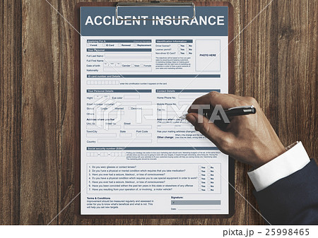 Accident Insurance Application Form Concept 25998465
