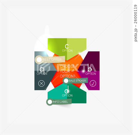 Infographic banners modern paper templates 26000119