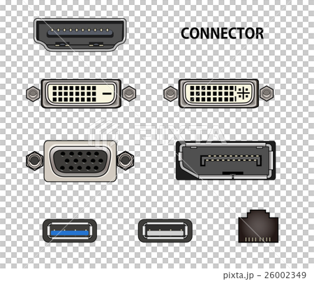 コネクタ形状正面図のイラスト素材