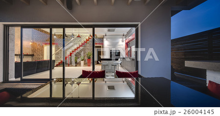 Glowing modern country house Glowing modern country house 26004145