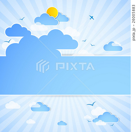 Good weather background. Blue sky with clouds Good weather background. Blue sky with clouds 26005883