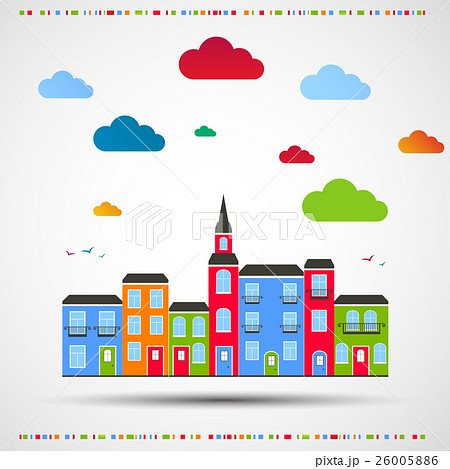 Abstract color background. City theme. Vector 26005886