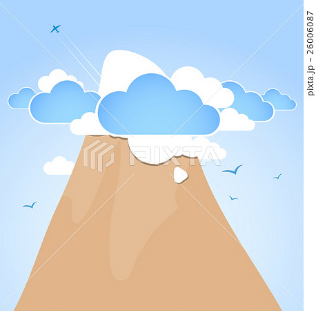 Clouds and mountain. Vector 26006087