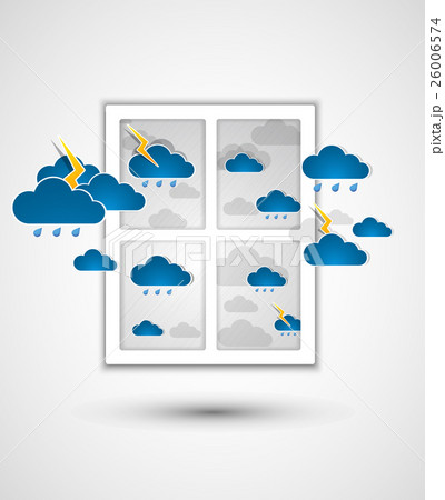 Rain After A Windowのイラスト素材
