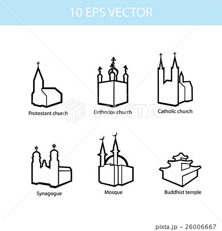 Vector set illustration of temples 26006667