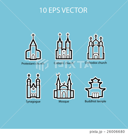 Vector set illustration of temples 26006680