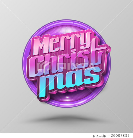 Merry Christmas lettering circle. Merry Christmas lettering circle. 26007335