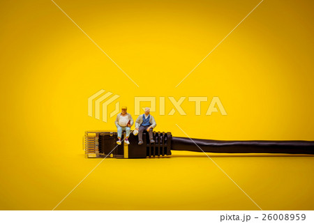 Relaxing support team. Technology concept 26008959