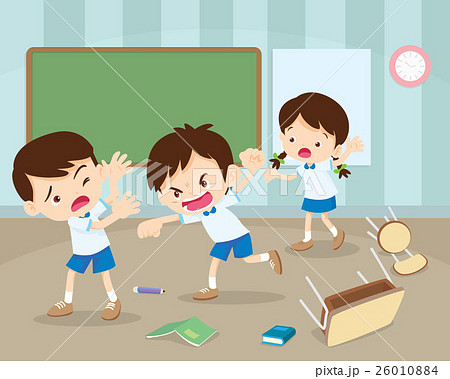 angry boy hitting him friend 26010884