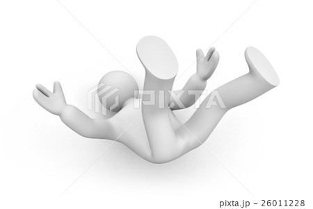 3d man falling on the ground. 3d illustration 26011228