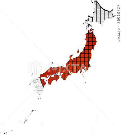 Japan map with flag inside Japan map with flag inside 26013727