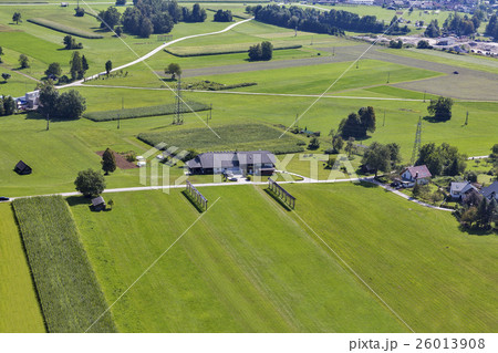 Slovenian countryside aerial landscape Slovenian countryside aerial landscape 26013908