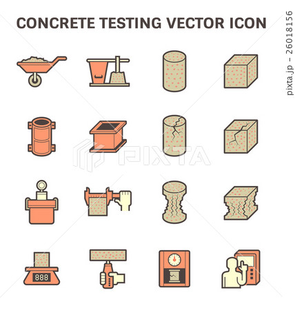 Concrete testing icon 26018156