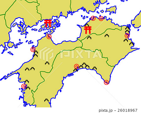 伊予国地図　室町時代後期 26018967