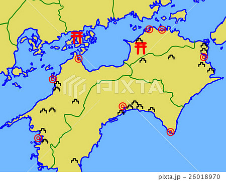 伊予国地図　室町時代後期 26018970