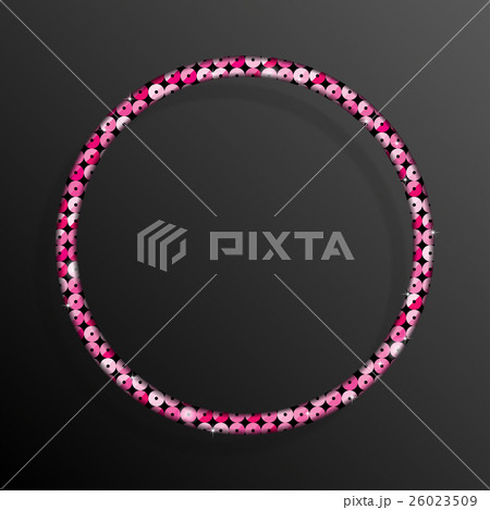 Frame Pink Sequins Circle. Glitter, sparkle. 26023509