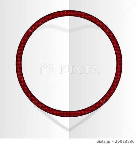 Frame Red Sequins Circle. Glitter, sparkle, stars. 26023536