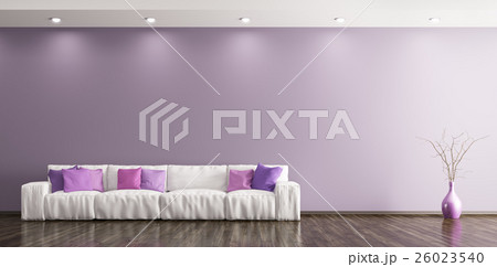 Interior of living room with sofa 3d rendering Interior of living room with sofa 3d rendering 26023540