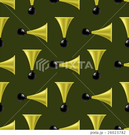 Horns Isolated Musical Seamless Pattern 26023782