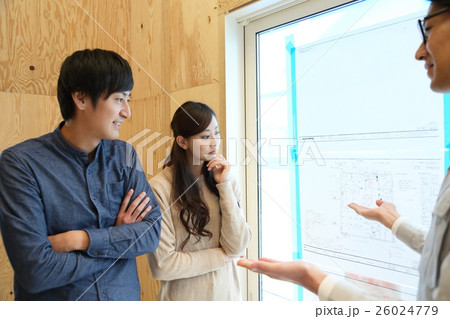 新築　営業　不動産　夫婦　案内　 26024779